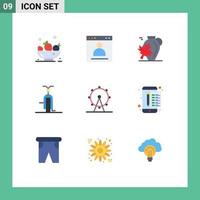 9 Creative Icons Modern Signs and Symbols of vehicles transport pot filled maple Editable Vector Design Elements