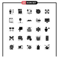 25 Universal Solid Glyphs Set for Web and Mobile Applications drone camera cam technology molecule atoms Editable Vector Design Elements