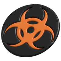 3d illustration of biohazard png