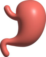 Ilustración 3d de estómago