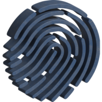 3d illustration of finger print png