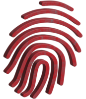 3d illustration of finger print png