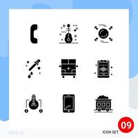 9 Creative Icons Modern Signs and Symbols of vehicles outline direction land science Editable Vector Design Elements