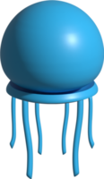 Ilustración 3D de medusas png