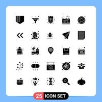 25 iconos creativos signos y símbolos modernos de cuenta de imagen de cámara cámara fotográfica elementos de diseño vectorial editables vector