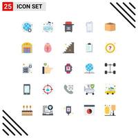 Flat Color Pack of 25 Universal Symbols of cargo samsung mail huawei smart phone Editable Vector Design Elements