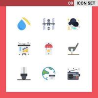 9 Creative Icons Modern Signs and Symbols of income assets satellite summer lady hat Editable Vector Design Elements