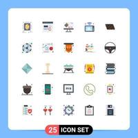 paquete de iconos vectoriales de stock de 25 signos y símbolos de línea para el desarrollo de tecnología de baldosas elementos de diseño vectorial editables de pantalla inteligente vector