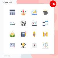 Pack of 16 creative Flat Colors of home cleaning package bucket graphic Editable Pack of Creative Vector Design Elements