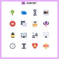 Editable Vector Line Pack of 16 Simple Flat Colors of ancient select box rainy weather form conversation Editable Pack of Creative Vector Design Elements