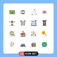 16 Creative Icons Modern Signs and Symbols of gear bulb leaves gear hardware Editable Pack of Creative Vector Design Elements