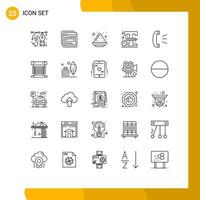 25 iconos creativos, signos y símbolos modernos de respuesta, boceto, ayuda, logotipo, polvo, elementos de diseño vectorial editables vector