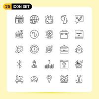 Set of 25 Modern UI Icons Symbols Signs for obstetrics pregnant worldwide pregnancy package Editable Vector Design Elements