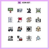Set of 16 Modern UI Icons Symbols Signs for code graphics system graphic design Editable Creative Vector Design Elements