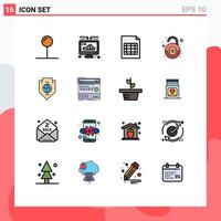16 Creative Icons Modern Signs and Symbols of globe world excel access robbery Editable Creative Vector Design Elements