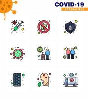 conjunto simple de covid19 protección azul 25 icono paquete icono incluido vida coronavirus peligro virus virus coronavirus viral 2019nov enfermedad vector elementos de diseño