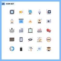 25 Creative Icons Modern Signs and Symbols of computer lightning sound connector cable Editable Vector Design Elements