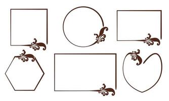 Set of simple vector calligraphic design elements