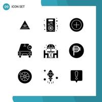 9 Creative Icons Modern Signs and Symbols of living vehicles finance minus delete Editable Vector Design Elements