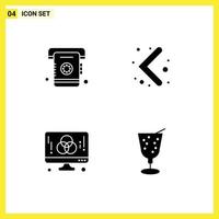Set of Commercial Solid Glyphs pack for phone development list navigation creative Editable Vector Design Elements