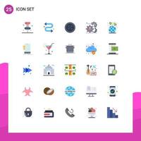 Set of 25 Modern UI Icons Symbols Signs for environment earth day fastener teamwork production Editable Vector Design Elements