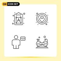 User Interface Pack of 4 Basic Filledline Flat Colors of creative card text care debit Editable Vector Design Elements