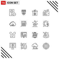 16 Thematic Vector Outlines and Editable Symbols of syncing mailbox business mail spring Editable Vector Design Elements