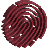 3d illustration of finger print png