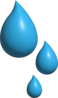 Ilustración 3d de gota de agua png