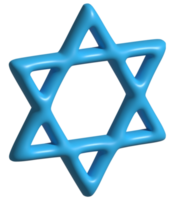 Ilustración 3d del símbolo del judaísmo png