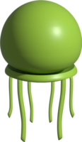 Ilustración 3D de medusas png