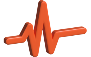 3d illustration of heart rate png