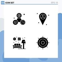 Creative Icons Modern Signs and Symbols of clock couch perfection man boat Editable Vector Design Elements