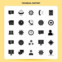 Solid 25 Technical Support Icon set Vector Glyph Style Design Black Icons Set Web and Mobile Business ideas design Vector Illustration