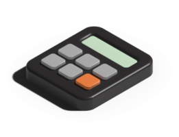 3d illustration de la calculatrice png