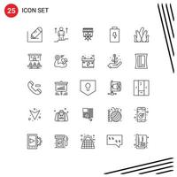 25 Creative Icons Modern Signs and Symbols of aloe vera electric success charge business Editable Vector Design Elements