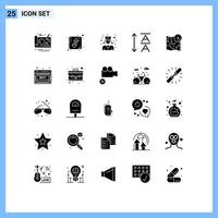 Set of 25 Modern UI Icons Symbols Signs for location gps doctor google leading Editable Vector Design Elements