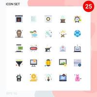 Group of 25 Flat Colors Signs and Symbols for home help list chat alert bubble Editable Vector Design Elements