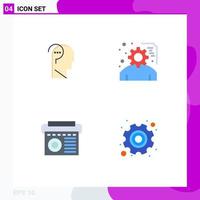 4 Creative Icons Modern Signs and Symbols of confuse equipment question project radio Editable Vector Design Elements