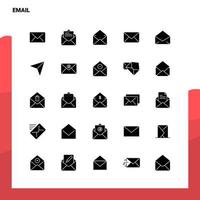 25 Email Icon set Solid Glyph Icon Vector Illustration Template For Web and Mobile Ideas for business company