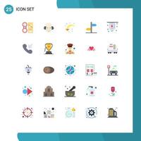 Group of 25 Modern Flat Colors Set for healthcare board spring logistic down left Editable Vector Design Elements