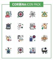 Simple Set of Covid19 Protection Blue 25 icon pack icon included virus disease blood corona research viral coronavirus 2019nov disease Vector Design Elements