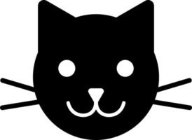 gato, icono de vector negro.