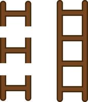 Wooden ladder, vector. vector