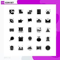 25 Creative Icons Modern Signs and Symbols of gift devices apple data camera Editable Vector Design Elements