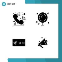 Group of Solid Glyphs Signs and Symbols for call centre protection bath mirror speaker Editable Vector Design Elements