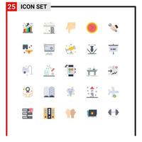 Modern Set of 25 Flat Colors and symbols such as tools repair forefinger wrench right Editable Vector Design Elements