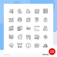 Set of 25 Commercial Lines pack for rack settings leave real shop Editable Vector Design Elements