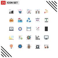 Pictogram Set of 25 Simple Flat Colors of dollar hospital celebrate life file Editable Vector Design Elements