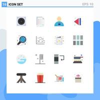 16 Creative Icons Modern Signs and Symbols of business multimedia avatar end padlock Editable Pack of Creative Vector Design Elements